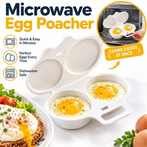 Microwave egg poacher poached - microwave, poacher,poached