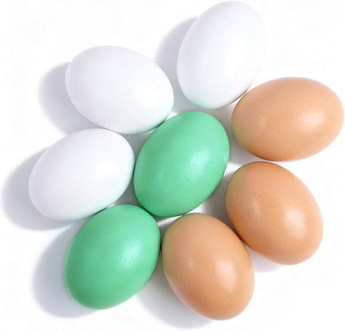 8pcs wooden fake eggs 3 - 8pcs,